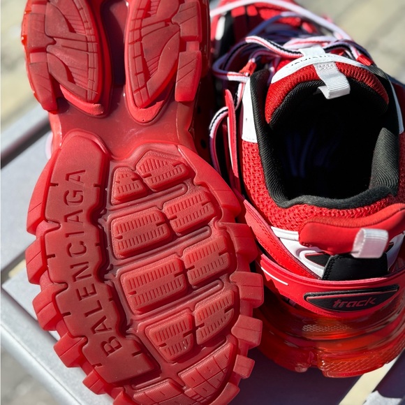 Red Balenciaga Track Runners - Picture 3 of 10